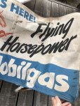 画像9: 40s Vintage MOBIL Flying Horsepower Cloth Banner Sign (B975)