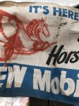 画像8: 40s Vintage MOBIL Flying Horsepower Cloth Banner Sign (B975)