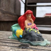 Vintage Disney The Little Mermaid Ariel & Flounder PVC Figure (B998)