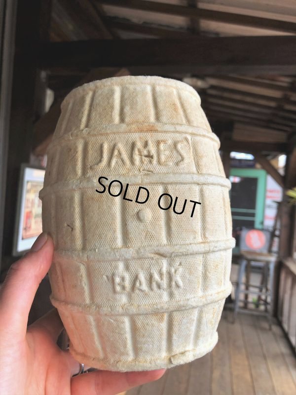 画像9: 50s Vintage James Candy Advertising Barrel Clown Paper Mache Coin Bank (B796)