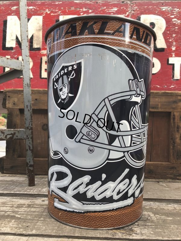 画像1: Vintage NFL Oakland Raiders Trush Can (B100)