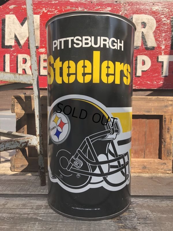 画像1: Vintage NFL Pittsburgh Steelers Trush Can (B096)