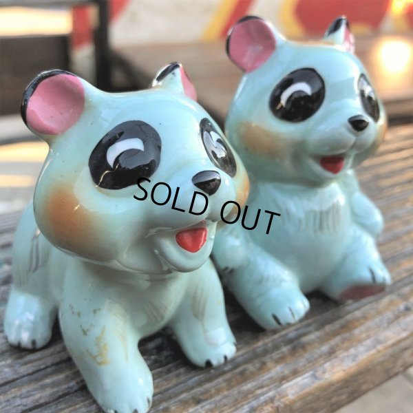 画像7: Vintage Japan Panda Bear Salt and Pepper Shakers (B757)