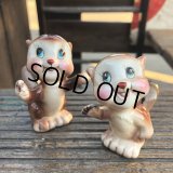 Vintage Japan Squirrel Chipmunk Salt and Pepper Shakers (B756)
