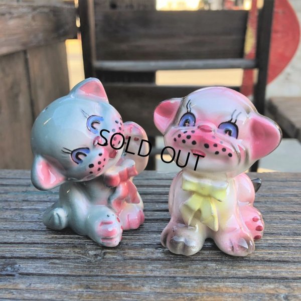 画像1: Vintage Japan Kitty Cat Salt and Pepper Shakers (B758)