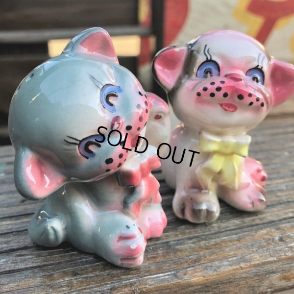 画像6: Vintage Japan Kitty Cat Salt and Pepper Shakers (B758)