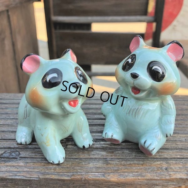 画像1: Vintage Japan Panda Bear Salt and Pepper Shakers (B757)