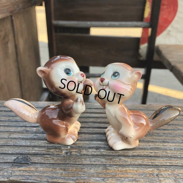 画像2: Vintage Japan Squirrel Chipmunk Salt and Pepper Shakers (B756)