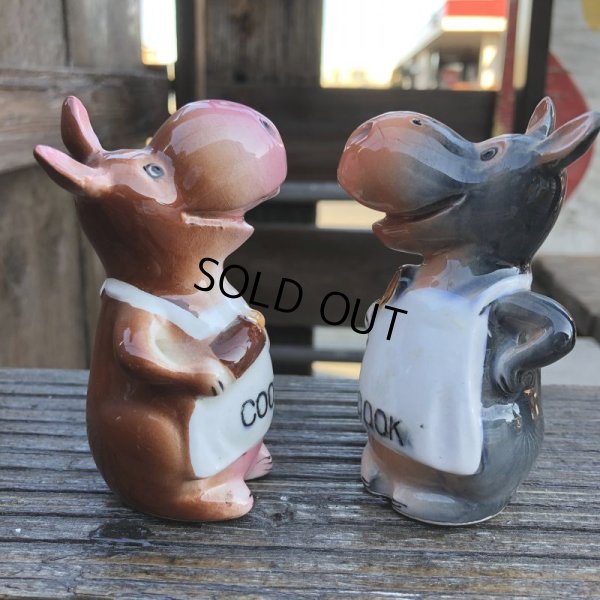 画像2: Vintage Japan Hippo Salt and Pepper Shakers (B759)