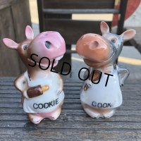 Vintage Japan Hippo Salt and Pepper Shakers (B759)