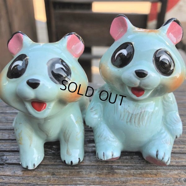 画像5: Vintage Japan Panda Bear Salt and Pepper Shakers (B757)