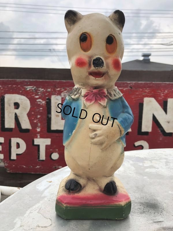 画像1: Vintage Chalkware Carnival Prize  Porky Pig Coin Bank (B133)