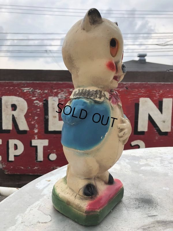 画像9: Vintage Chalkware Carnival Prize  Porky Pig Coin Bank (B133)