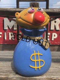 Vintage Play Pal Bank ＄ Mr.Money Bags (B136)