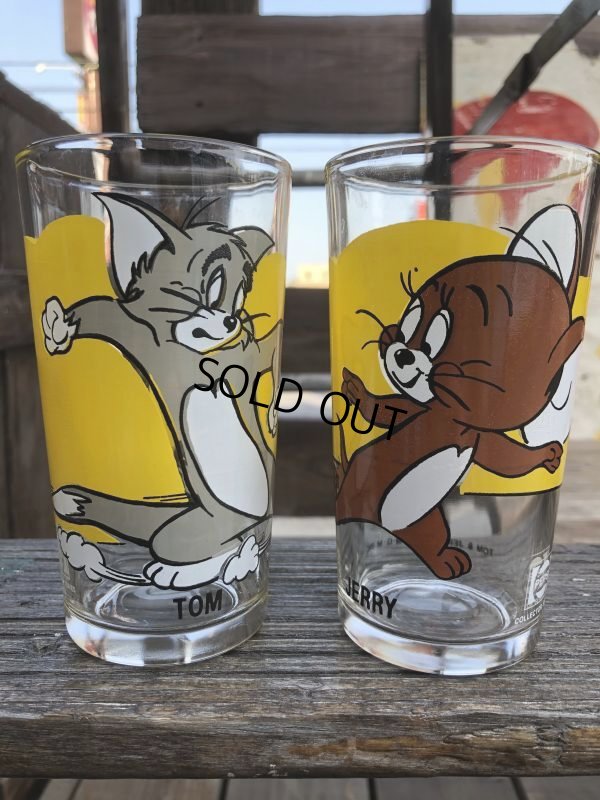 画像1: 70s Vintage Pepsi Glass Tom & Jerry SET (B138)