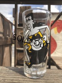 70s Vintage Pepsi Glass Boris & Natasha (B142)