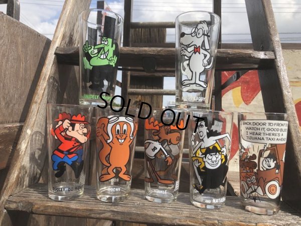 画像7: 70s Vintage Pizza Hut Glass Bullwinkle and Boris (B147)