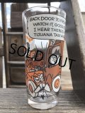 70s Vintage Pizza Hut Glass Bullwinkle and Boris (B147)