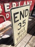 画像3: Vintage Road Sign END 35 MILE SPEED (B242) 