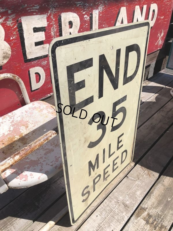 画像3: Vintage Road Sign END 35 MILE SPEED (B242) 