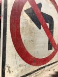 画像6: Vintage Road Sign No Left Turn (B233) 