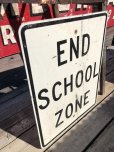 画像3: Vintage Road Sign END SCHOOL ZONE (B229)  (3)