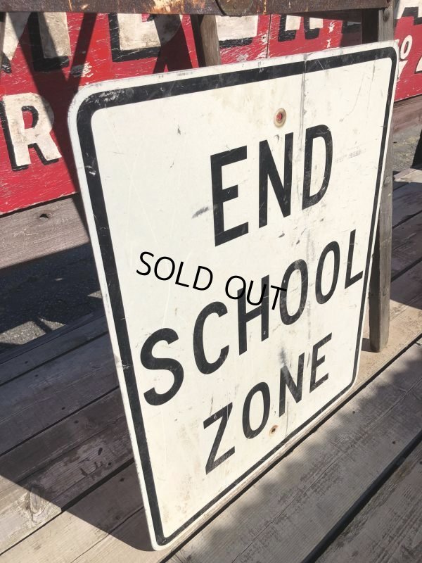 画像3: Vintage Road Sign END SCHOOL ZONE (B229) 