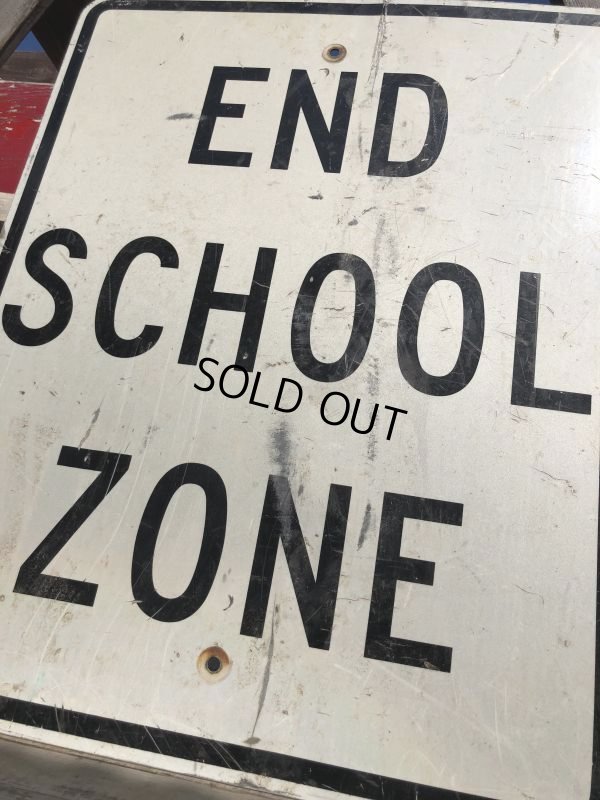 画像4: Vintage Road Sign END SCHOOL ZONE (B229) 