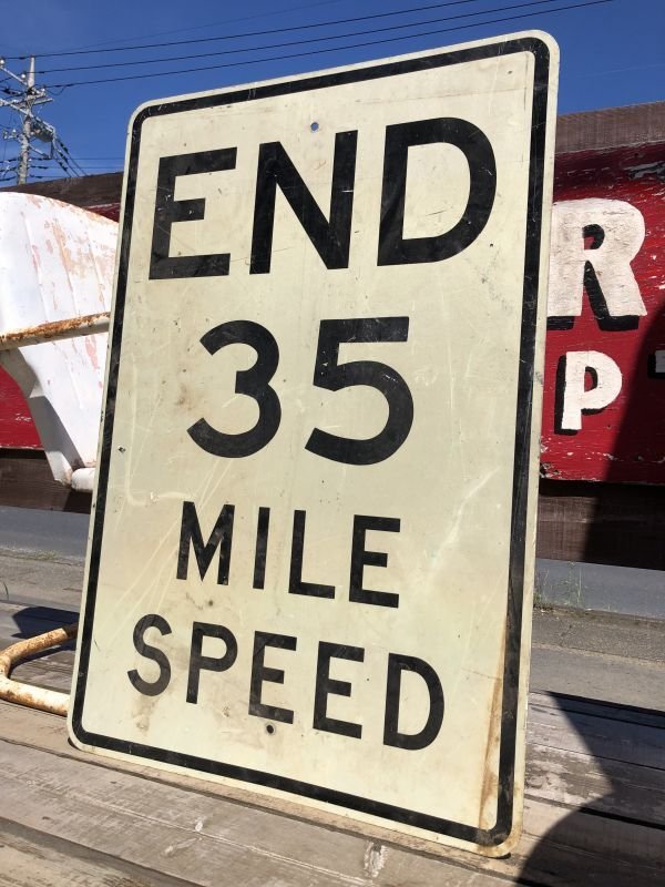 画像2: Vintage Road Sign END 35 MILE SPEED (B242) 