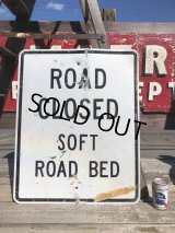 Vintage Road Sign ROAD CLOSED... (B220) 