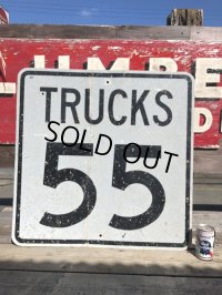 Vintage Road Sign TRUCKS 55  (B232) 