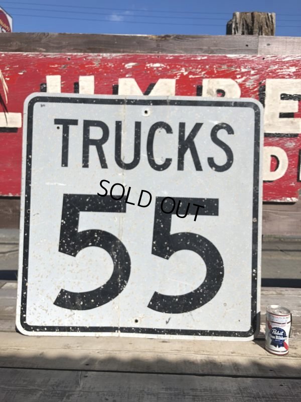 画像1: Vintage Road Sign TRUCKS 55  (B232) 