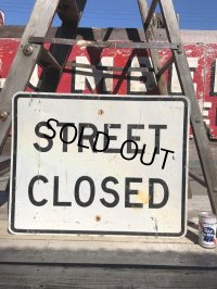 Vintage Road Sign STREET CLOSED (B227) 