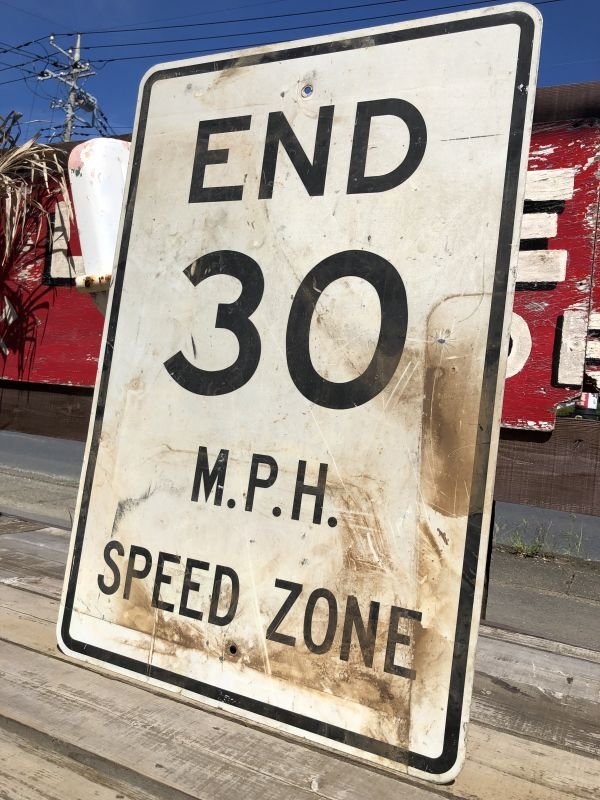 画像2: Vintage Road Sign END 30 M.P.H. SPEED ZONE (B243) 