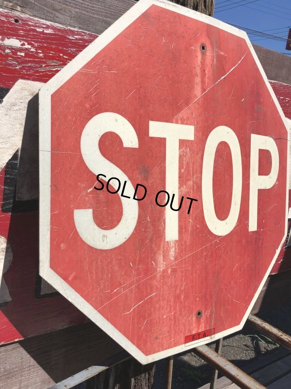 画像4: Vintage Road Sign STOP (B252)