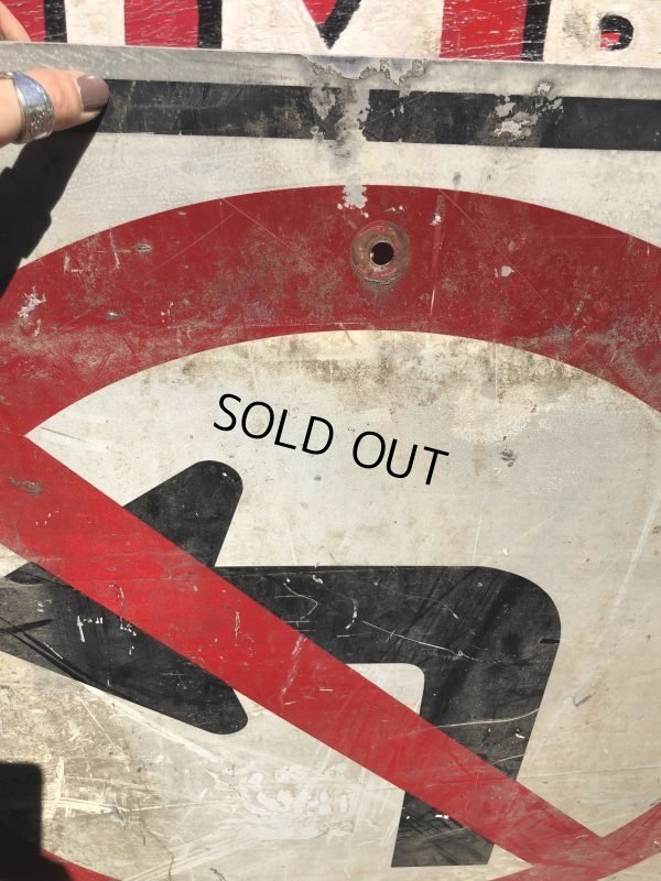 画像7: Vintage Road Sign No Left Turn (B233) 