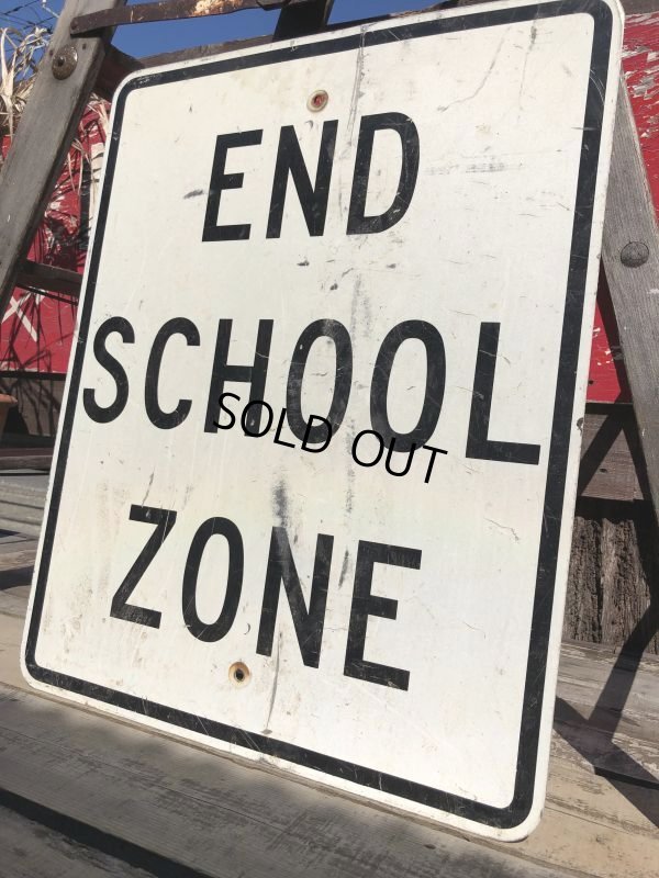 画像2: Vintage Road Sign END SCHOOL ZONE (B229) 