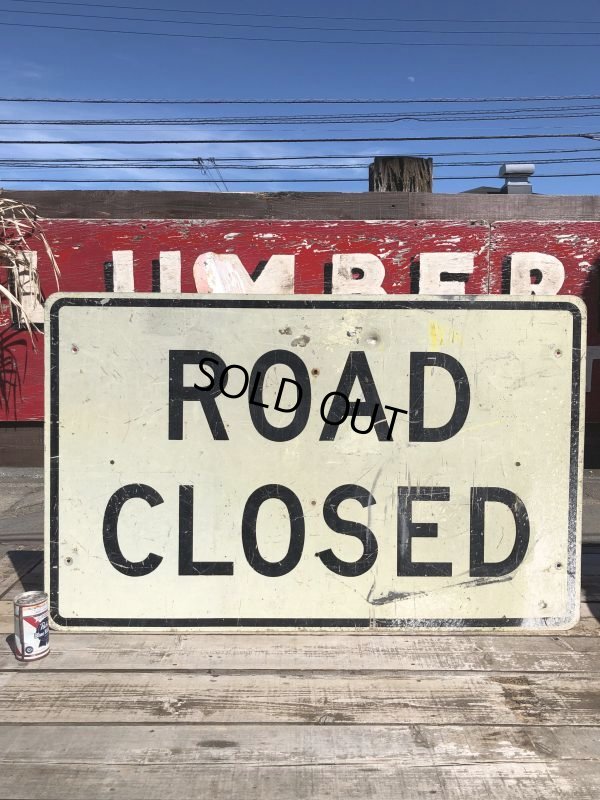 画像2: Vintage Road Sign ROAD CLOSED (B245) 