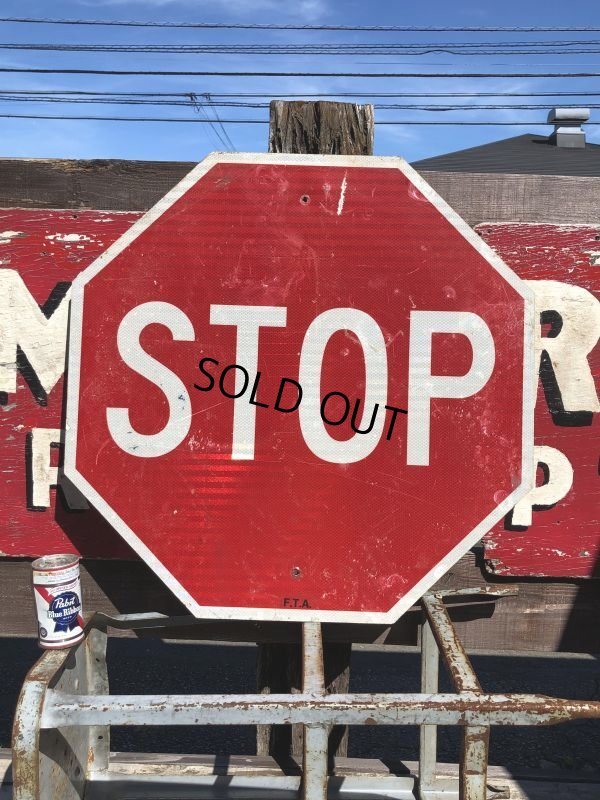 画像1: Vintage Road Sign STOP (B249) 