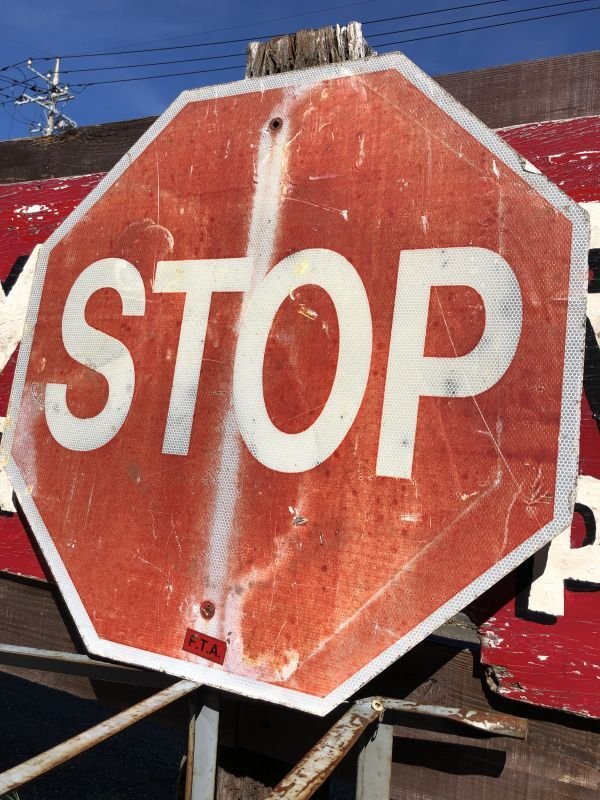 画像2: Vintage Road Sign STOP (B247) 