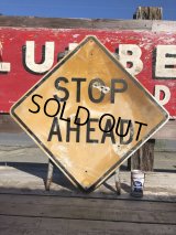 Vintage Road Sign STOP AHEAD (B237) 