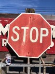 画像1: Vintage Road Sign STOP (B252)  (1)