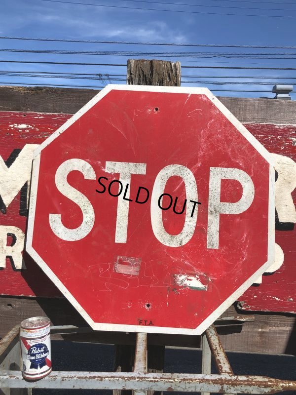 画像1: Vintage Road Sign STOP (B251) 