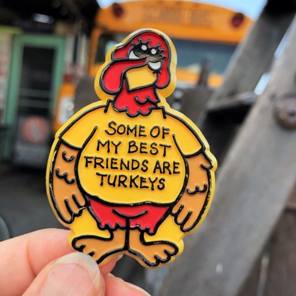 画像1: Vintage Badge Turkeys (B251)