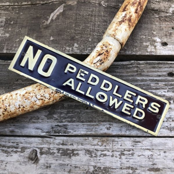 画像4: Vintage Sign NO PEDDLERS ALLOWED (B272)