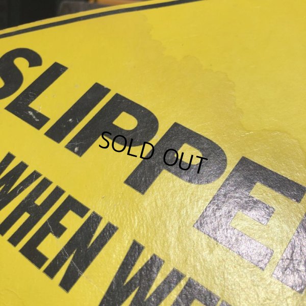 画像5: 70s Vintage Cardboard Sign SLIPPERY (B294)