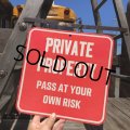 70s Vintage Cardboard Sign PRIVATE PROPERTY (B316)