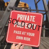 70s Vintage Cardboard Sign PRIVATE PROPERTY (B316)