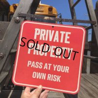 70s Vintage Cardboard Sign PRIVATE PROPERTY (B316)