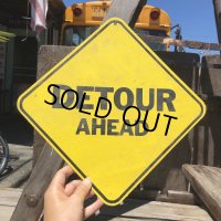 70s Vintage Cardboard Sign DETOUR AHEAD (B308)